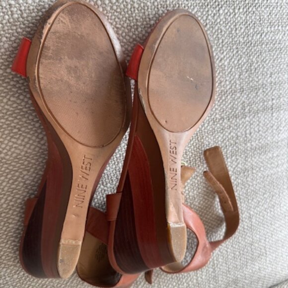 Nine West Orange ankle strap women's sandal size 9 - Picture 7 of 7